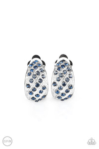 Paparazzi "Sparkling Shells" Blue Clip On Earrings Paparazzi Jewelry