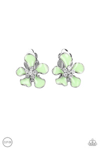 Paparazzi "Island Iris" Green Clip On Earrings Paparazzi Jewelry