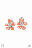 Paparazzi "Island Iris" Orange Clip On Earrings Paparazzi Jewelry