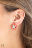 Paparazzi "Island Iris" Orange Clip On Earrings Paparazzi Jewelry