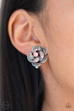 Paparazzi "Garden Glitter" Pink Clip On Earrings Paparazzi Jewelry