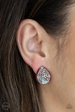 Paparazzi "Garden Date" Red Clip On Earrings Paparazzi Jewelry