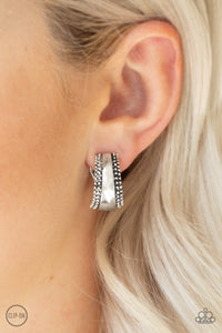 Paparazzi "Bells Ringing" Silver Clip On Earrings Paparazzi Jewelry
