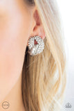 Paparazzi "Definitely Date Night" White Clip On Earrings Paparazzi Jewelry