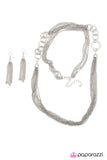Paparazzi "The Love Connection" Silver 021XX Necklace & Earring Set Paparazzi Jewelry