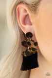 Paparazzi "No One Likes A Cheetah" Black Post Earrings Paparazzi Jewelry