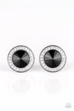 Paparazzi VINTAGE VAULT "What Should I BLING?" Black Post Earrings Paparazzi Jewelry