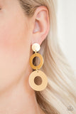 Paparazzi "Pop Idol" Gold Linked Hoop Earrings Paparazzi Jewelry