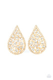 Paparazzi "REIGN-Storm" Gold Post Earrings Paparazzi Jewelry