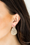 Paparazzi "REIGN-Storm" Gold Post Earrings Paparazzi Jewelry