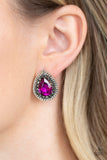 Paparazzi "Debutante Debut" Pink Post Earrings Paparazzi Jewelry