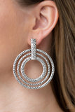 Paparazzi "Ever Elliptical" Silver Post Earrings Paparazzi Jewelry