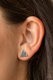 Paparazzi "Pyramid Paradise" Silver Post Earrings Paparazzi Jewelry