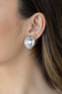 Paparazzi "Movie Star Sparkle" White Post Earrings Paparazzi Jewelry