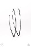 Paparazzi "Nothing But Trouble" FASHION FIX Black Earrings Paparazzi Jewelry