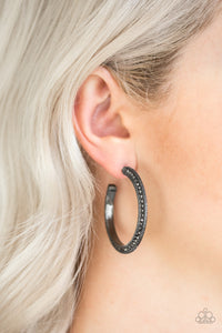 Paparazzi "Dazzling Diamond-naire" Black Earrings Paparazzi Jewelry