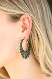 Paparazzi "Funky Flirt" Brass Earrings Paparazzi Jewelry