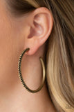 Paparazzi VINTAGE VAULT "Totally On Trend" Brass Earrings Paparazzi Jewelry