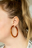 Paparazzi "Miami Minimalist" Brown Earrings Paparazzi Jewelry