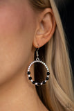 Paparazzi "Glowing Grandeur" Black Earrings Paparazzi Jewelry