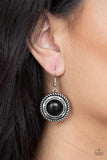 Paparazzi "Natural-Born Nomad" Black Earrings Paparazzi Jewelry