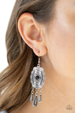 Paparazzi VINTAGE VAULT "Natural Native" Black Earrings Paparazzi Jewelry