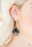 Paparazzi VINTAGE VAULT "Malibu Mama" Black Earrings Paparazzi Jewelry