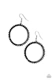 Paparazzi VINTAGE VAULT "Spark Their Attention" Black Earrings Paparazzi Jewelry
