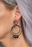 Paparazzi "Retro Revolution" Black Earrings Paparazzi Jewelry
