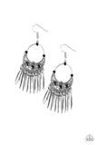 Paparazzi "Cry Me a Riviera" Black Earrings Paparazzi Jewelry