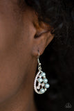 Paparazzi VINTAGE VAULT "Fabulously Wealthy" Blue Earrings Paparazzi Jewelry