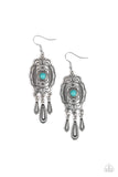 Paparazzi VINTAGE VAULT "Natural Native" Blue Earrings Paparazzi Jewelry