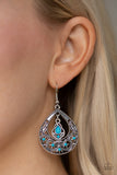 Paparazzi VINTAGE VAULT "All-Girl Glow" Blue Earrings Paparazzi Jewelry