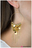 Paparazzi "All That Jazz" Gold Disc Hoop Earrings Paparazzi Jewelry