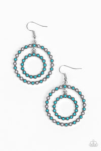 Paparazzi "Vibrant Venture" Blue Earrings Paparazzi Jewelry