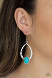 Paparazzi "Pony Up" Blue Turquoise Earrings Paparazzi Jewelry