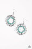 Paparazzi "Organically Omega" Blue Earrings Paparazzi Jewelry