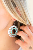 Paparazzi "Organically Omega" Blue Earrings Paparazzi Jewelry