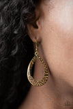 Paparazzi "Royal Treatment" Brass Earrings Paparazzi Jewelry