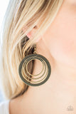 Paparazzi VINTAGE VAULT "Totally Textured" Brass Earrings Paparazzi Jewelry