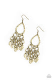 Paparazzi "Teardrop Trinket" Brass Earrings Paparazzi Jewelry