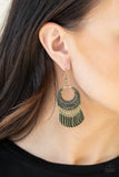 Paparazzi VINTAGE VAULT "Mesa Majesty" Brass Earrings Paparazzi Jewelry