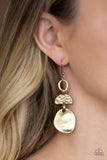 Paparazzi "Melting Pot" Brass Smooth Chime Design Earrings Paparazzi Jewelry