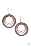 Paparazzi "Totally Textured" Copper Earrings Paparazzi Jewelry