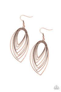 Paparazzi "Walkabout Ware" Copper Earrings Paparazzi Jewelry