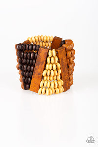 Paparazzi VINTAGE VAULT "HAUTE In Hispaniola" Brown Bracelet Paparazzi Jewelry