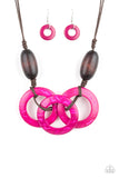 Paparazzi "Bahama Drama" Pink Necklace & Earring Set Paparazzi Jewelry