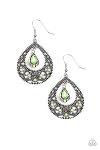 Paparazzi "All-Girl Glow" Green Earrings Paparazzi Jewelry