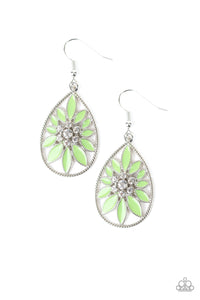 Paparazzi "Floral Morals" Green Earrings Paparazzi Jewelry