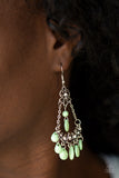 Paparazzi VINTAGE VAULT "Malibu Sunset" Green Earrings Paparazzi Jewelry